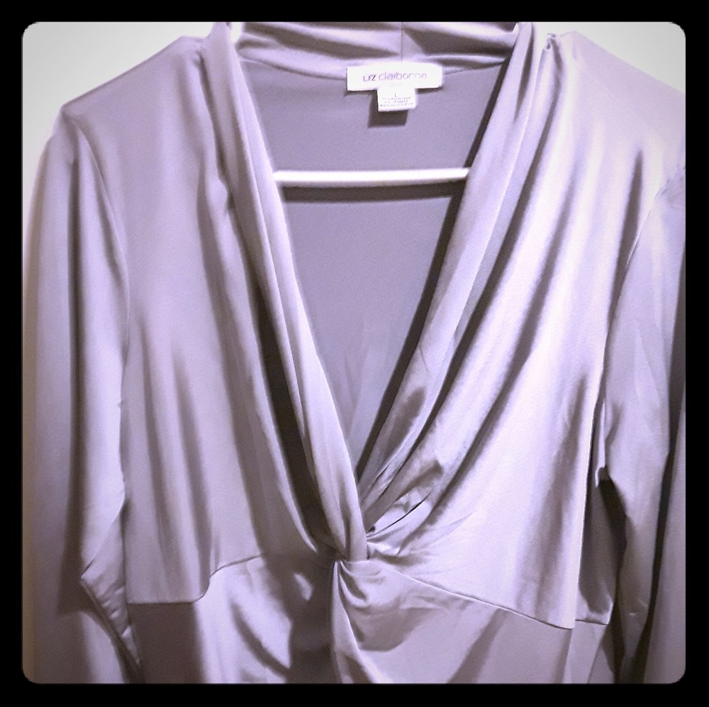 Shiny gray blouse